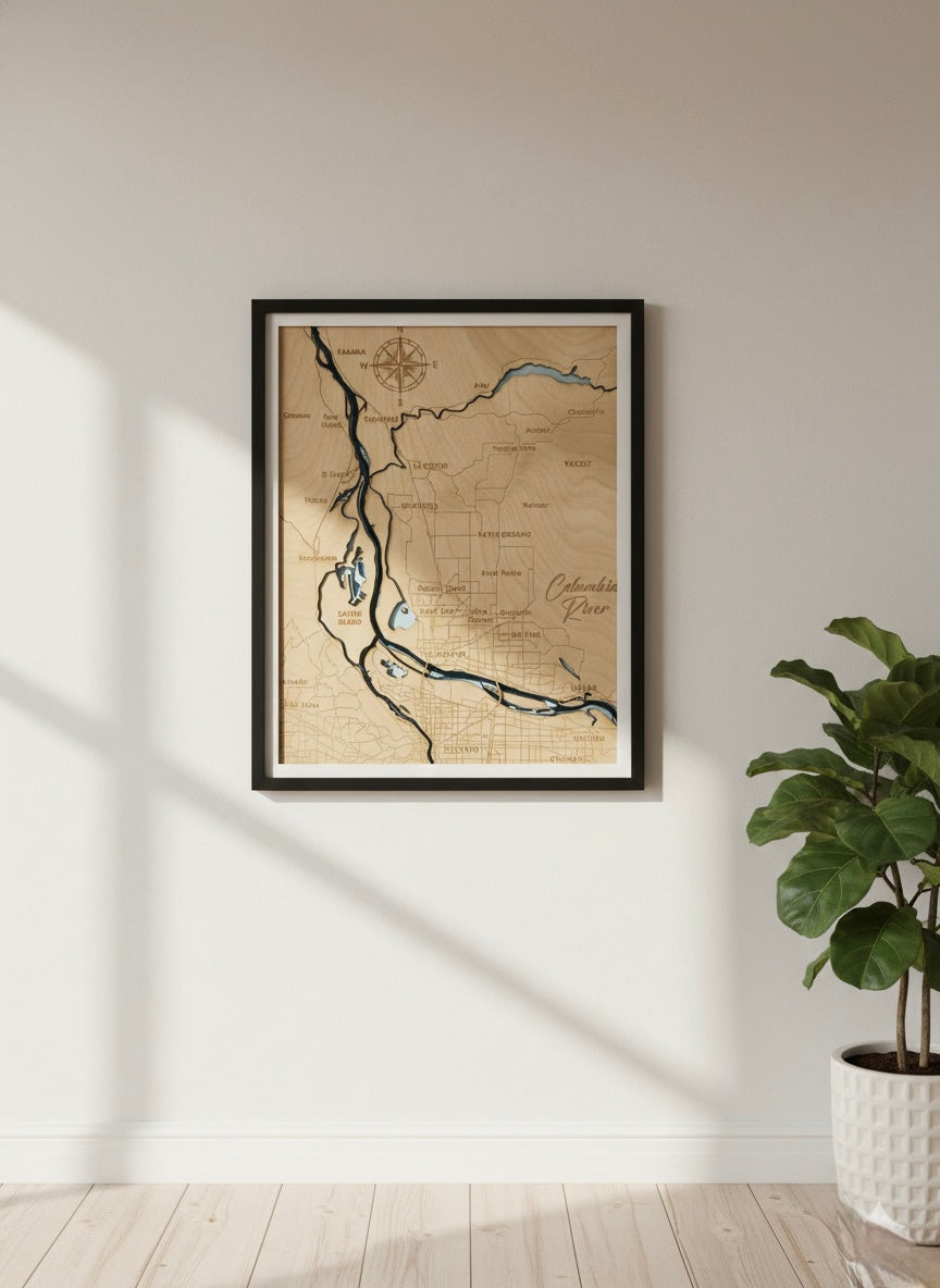 Bathymetric Map - Columbia River (Kalama to Camas)