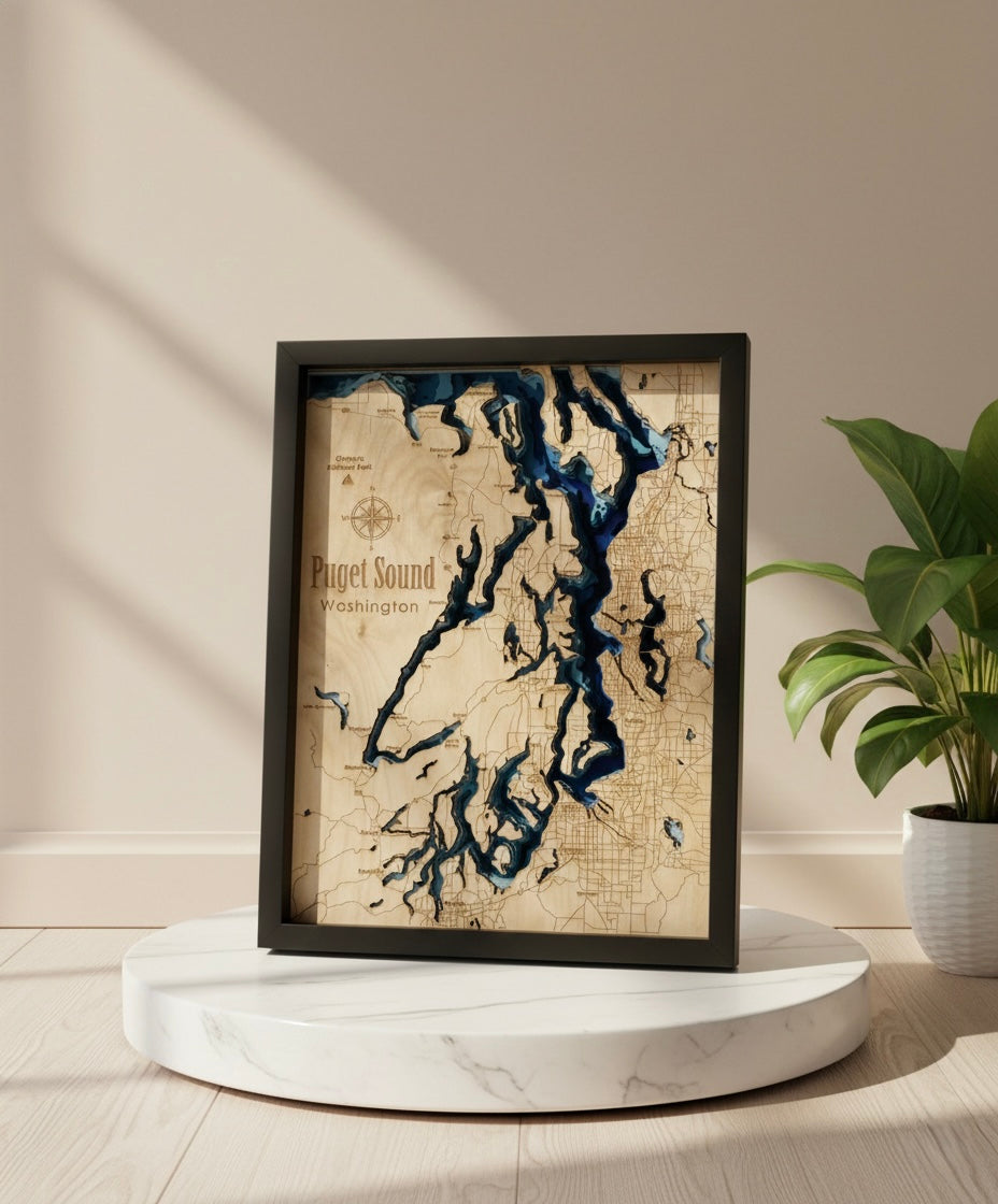 Bathymetric Map - Puget Sound