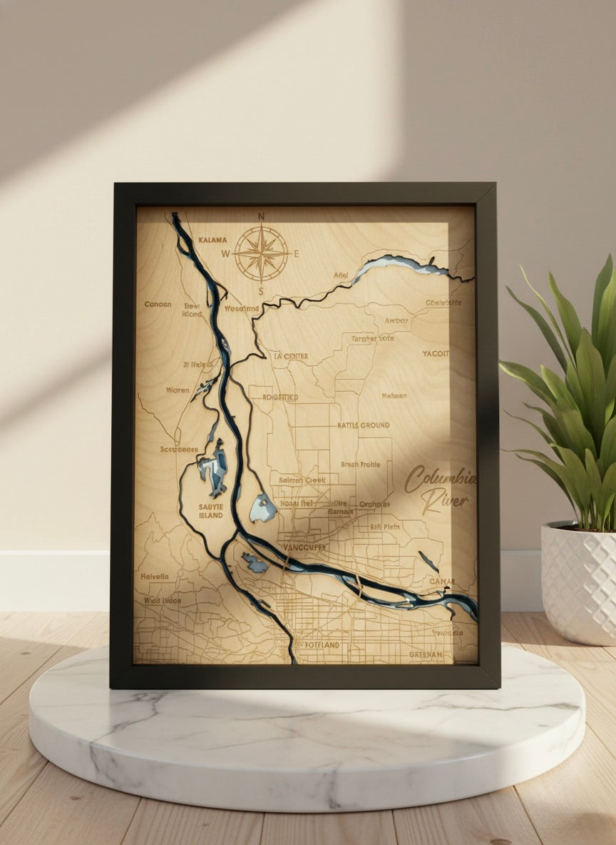 Bathymetric Map - Columbia River (Kalama to Camas)