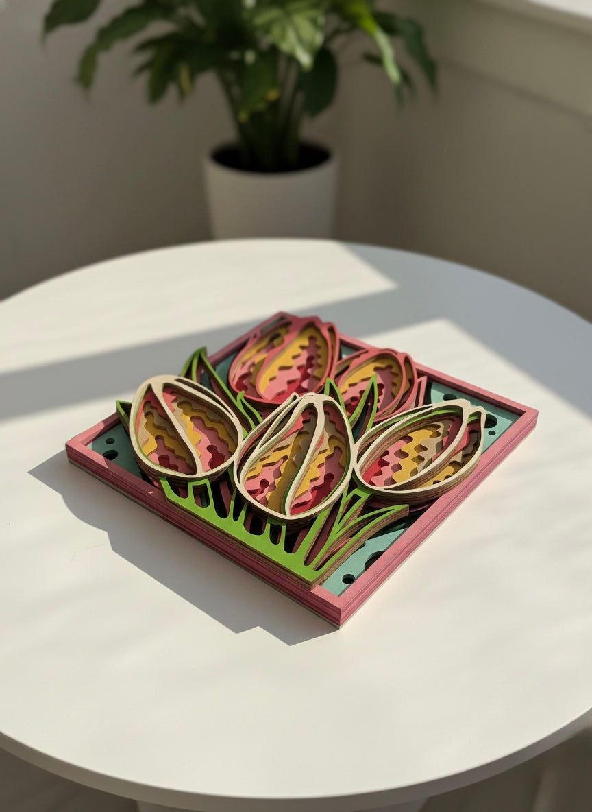 Frameless Layered Artwork