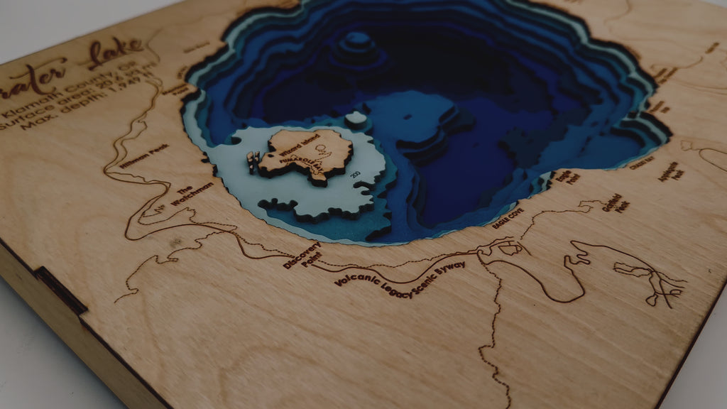 Bathymetric Map - Crater Lake